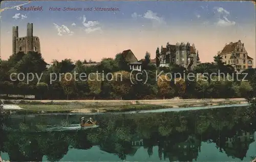 Saalfeld Saale Ruine Hohe Schwarm u.Kitzerstein / Saalfeld /Saalfeld-Rudolstadt LKR