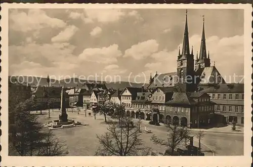 Saalfeld Saale Markt mit St.Johanniskirche Kat. Saalfeld