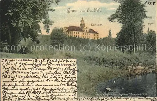 Saalfeld Saale Schloss / Saalfeld /Saalfeld-Rudolstadt LKR