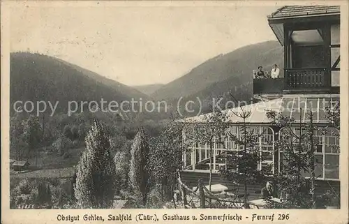 Saalfeld Saale Obstgut Gehlen, Gasthaus u.Sommerfrische / Saalfeld /Saalfeld-Rudolstadt LKR