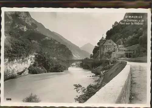 Sankt Moritz Le Chateau et le Pont sur le Rhone