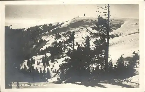 Feldberg Schwarzwald Seebuck mit Bismarckdenkmal Wintersportplatz Kat. Feldberg (Schwarzwald)