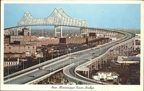 New Orleans Louisiana New Mississippi River Bridge Kat. New Orleans