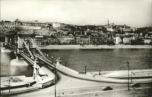 Budapest Lanchid Bruecke Kat. Budapest