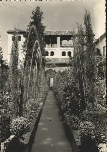 Granada Andalucia El Generalife Patio de los Surtidores Kat. Granada