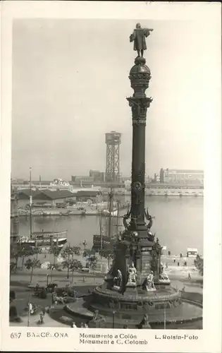 Barcelona Cataluna Monumento a Colon Kolumbus Denkmal Kat. Barcelona