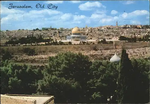 Jerusalem Yerushalayim Old City view from Mt. of Olives Kat. Israel