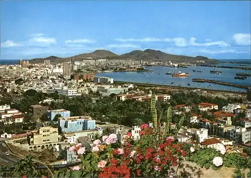 Las Palmas Gran Canaria Vista panoramica Puerto Barco Hafen Schiff / Las Palmas Gran Canaria /