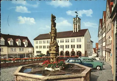 Boeblingen Marktplatz Brunnen Rathaus Kat. Boeblingen