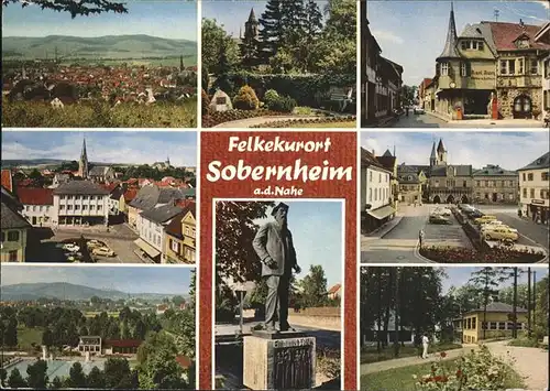 Bad Sobernheim Teilansichten Felke Kurort Markt Kurpark Schwimmbad Denkmal Kat. Bad Sobernheim
