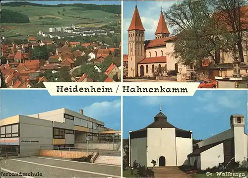Heidenheim Mittelfranken Panorama Hahnenkamm Kirche St. Wallburga Verbandsschule / Heidenheim /Weissenburg-Gunzenhausen LKR