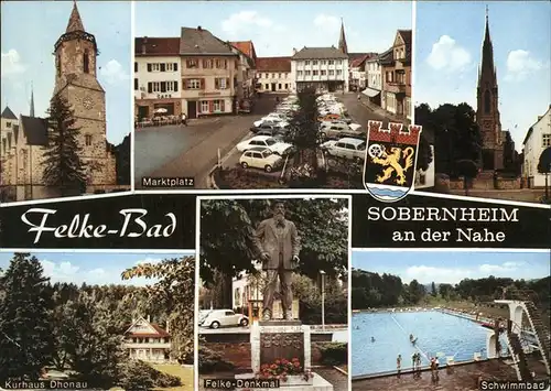 Bad Sobernheim Felkebad Turm Marktplatz Kurhaus Dhonau Schwimmbad Denkmal Wappen Kat. Bad Sobernheim