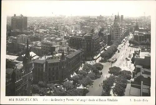 Barcelona Cataluna Paseo de Gracia Puerto del Angel Barco Vitalicio Kat. Barcelona