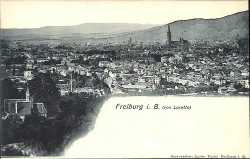 Freiburg Breisgau Blick vom Loretto aus Kat. Freiburg im Breisgau