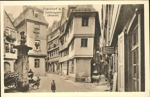 Frankfurt Main Goldhutgasse i.d.Altstadt Kat. Frankfurt am Main