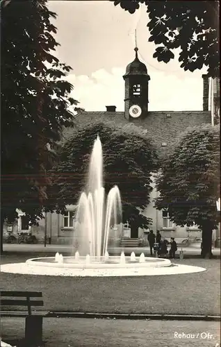 Rehau Marktplatz mit Rathaus u.Neuem Brunnen Kat. Rehau