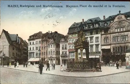 Mainz Rhein Marktplatz u.Marktbrunnen / Mainz Rhein /Mainz Stadtkreis