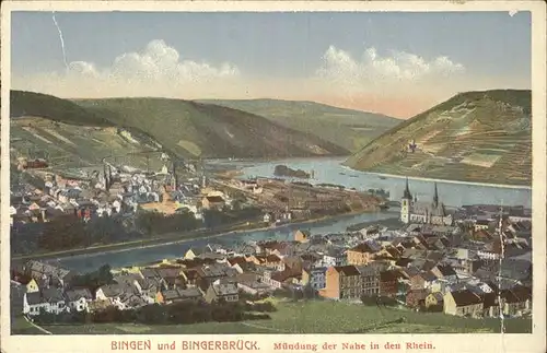 Bingen Rhein Mit Bingerbrueck Kat. Bingen am Rhein