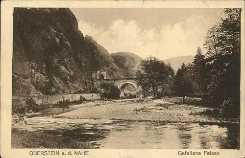 Oberstein Nahe Gefallene Felsen Kat. Idar Oberstein