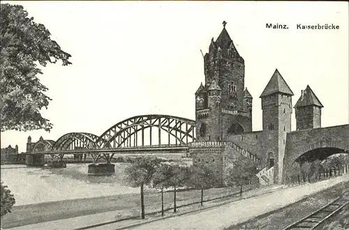 Mainz Rhein Kaiserbruecke / Mainz Rhein /Mainz Stadtkreis