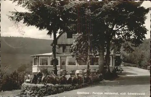 Schoenau Schwarzwald Gasthausu.Pension Haldenhof Kat. Schoenau im Schwarzwald