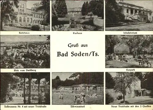 kk43661 Bad Soden Taunus Badehaus u.Schwimmbad Kategorie. Bad Soden am Taunus Alte Ansichtskarten