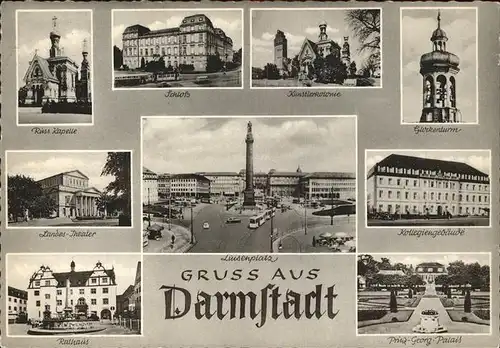 Darmstadt Rathaus u.Prinz Georg Palais Kat. Darmstadt