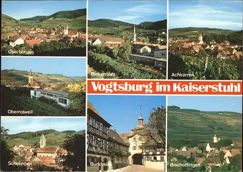 Vogtsburg Kaiserstuhl mit den Ortsteilen Kat. Vogtsburg im Kaiserstuhl