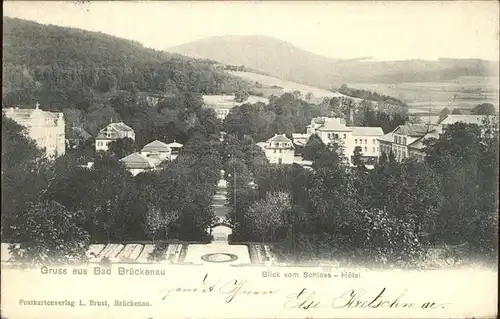 Bad Brueckenau Blick vom Schloss Hotel Kat. Bad Brueckenau