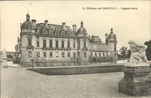 Chantilly Chateau Facade Sculpture Schloss Kat. Chantilly