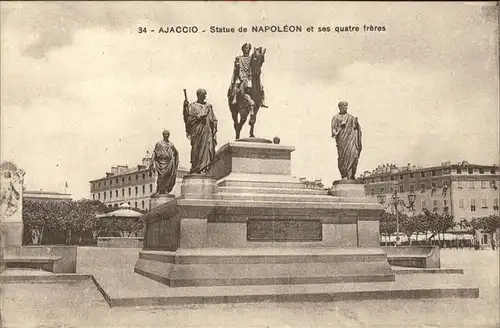 Ajaccio Statue de Napoleon et ses quatre freres Kat. Ajaccio