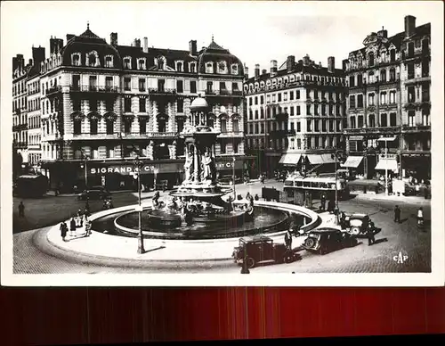 Lyon France Place des Jacobins Brunnen Kat. Lyon