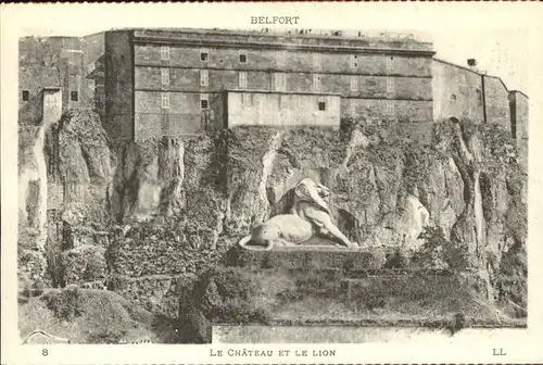 Belfort Alsace Chateau et le Lion Kat. Belfort