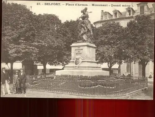 Belfort Alsace Place d Armes Monument "Quand meme" Kat. Belfort