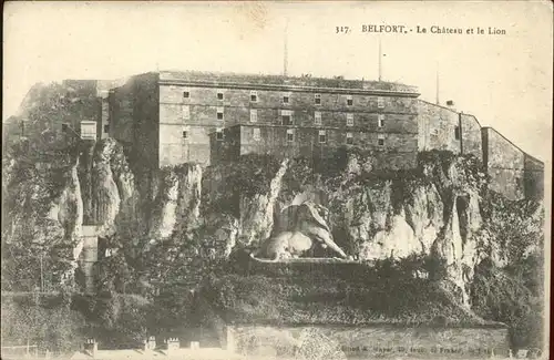 Belfort Alsace Chateau et le Lion Kat. Belfort