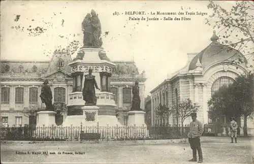 Belfort Alsace Monument des Trois Sieges Palais de Justice Salle des Fetes Kat. Belfort