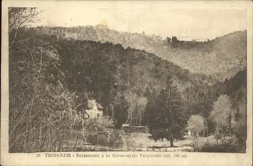 Trois Epis Haut Rhin Elsass Restaurant a la Maisonette Vosgienne Kat. Ammerschwihr