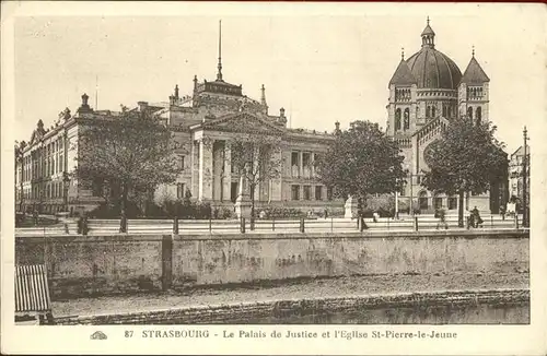 Strasbourg Alsace Palais de Justice Eglise St. Pierre le Jeune Kat. Strasbourg