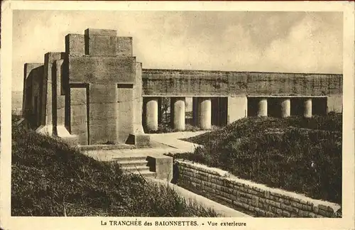Verdun Meuse Tranchee des Baionnettes vue exterieure Kat. Verdun