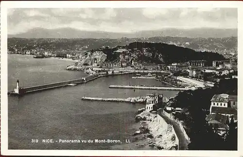 Nice Alpes Maritimes Panorama vue du Mont Boron port Hafen Kat. Nice