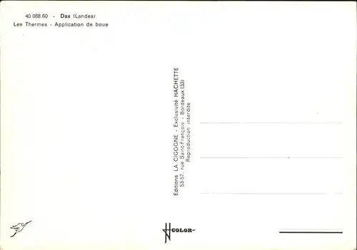 Dax Landes Cure Thermes Application de boue Kuranwendung Kat. Dax