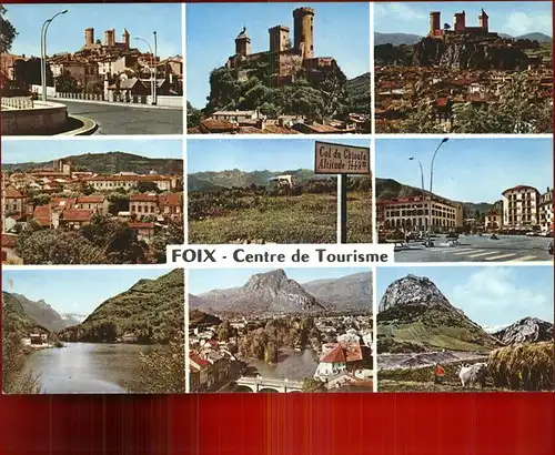 Foix Divers aspects de la ville Pamiers Col du Chioula Ax les Thermes Lac d Orgeix Tarascon Montsegur Kat. Foix