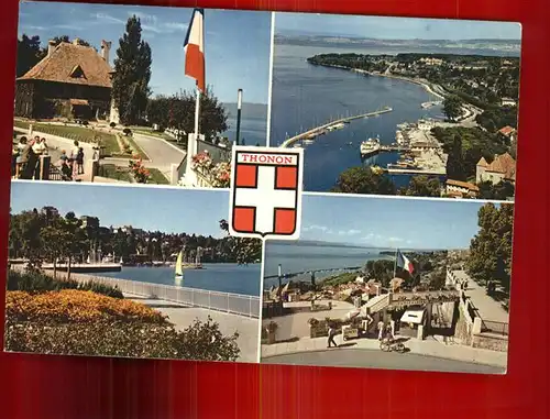 Thonon les Bains Chateau de Sonnaz Port Quais de Rives Hotel Le Belvedere Pointe de Ripaille Wappen Kat. Thonon les Bains