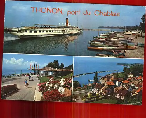 Thonon les Bains Port du Chablais Plage Promenade Bateau Kat. Thonon les Bains