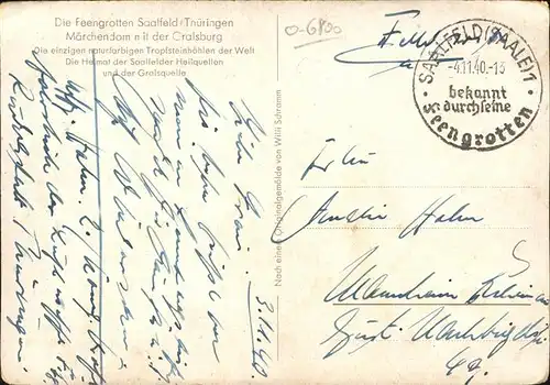 Hoehlen Caves Grottes Feengrotte Saalfeld Maerchendom Cralsburg Kat. Berge