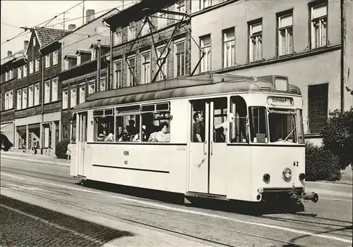 Strassenbahn Nordhausen August Bebel Platz Kat. Strassenbahn