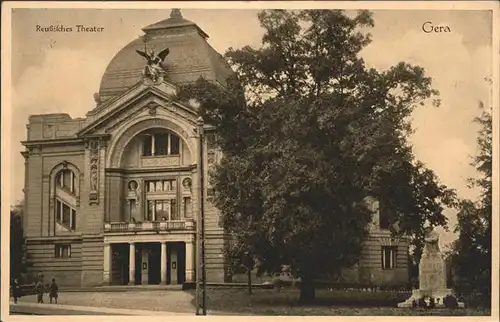 Theatergebaeude Gera Reussisches Theater Kriegerdenkmal Kat. Gebaeude