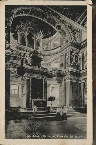 Kirchenorgel Eisenberg Schlosskirche Altar Kat. Musik