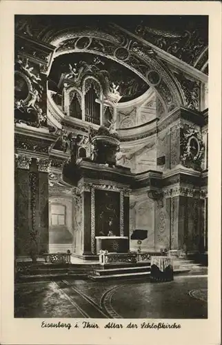 Kirchenorgel Eisenberg Altar Schlosskirche Kat. Musik