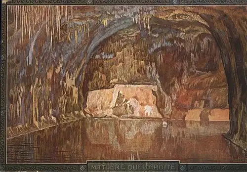 Hoehlen Caves Grottes Feengrotte Saalfeld mittlere Quellgrotte Kat. Berge